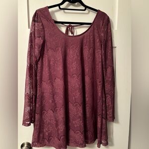 Purple lace dress